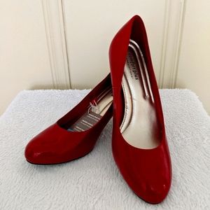 Comfort Plus Red Patent Leather Heels